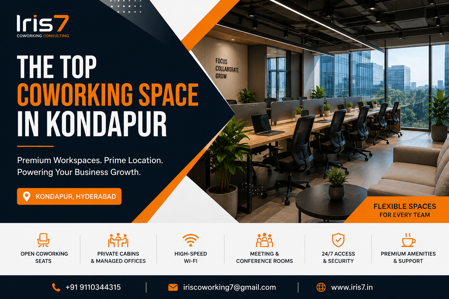 The Top Coworking Space in Kondapur – Iris7